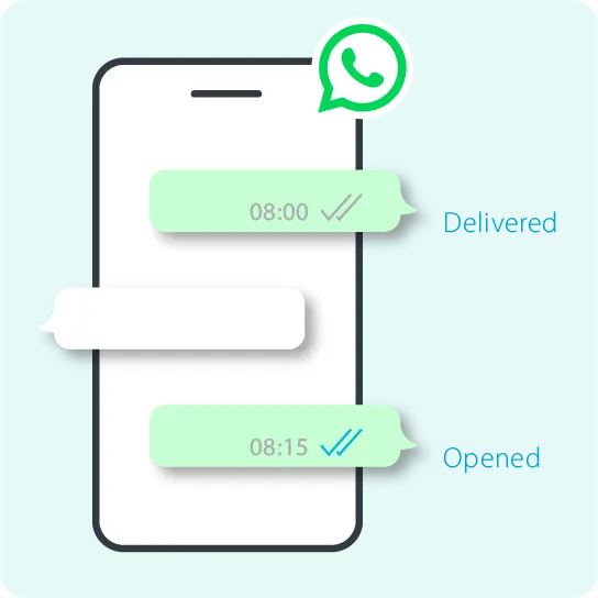 phone with WhatsApp conversation